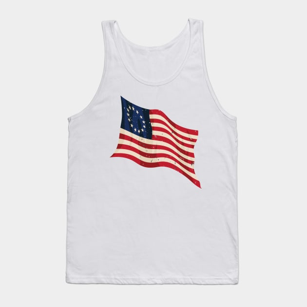 Waving Betsy Ross Flag Tank Top by hobrath